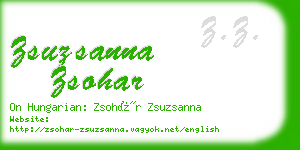 zsuzsanna zsohar business card